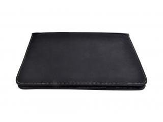 Buffalo leather document case holder with zip made in india